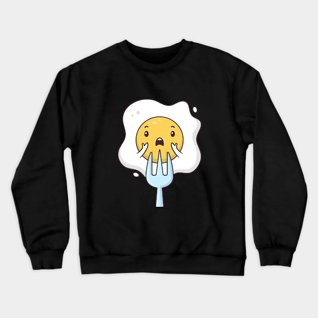 Egg Afraid Crewneck Sweatshirt by zoljo